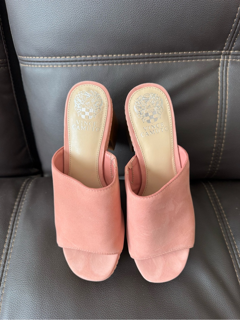 Vince Camuto Rose Pink Platform Slide Clogs - Picture 5 of 6